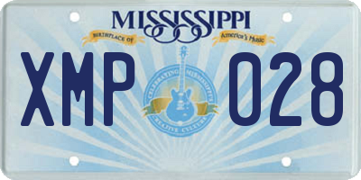 MS license plate XMP028