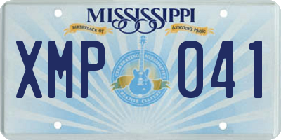MS license plate XMP041