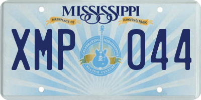 MS license plate XMP044