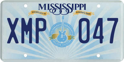 MS license plate XMP047