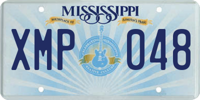 MS license plate XMP048