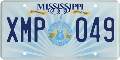 MS license plate XMP049