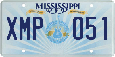 MS license plate XMP051