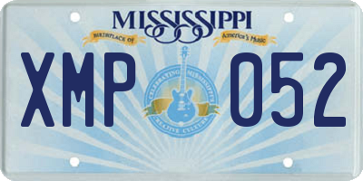 MS license plate XMP052