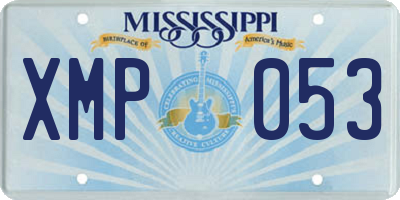 MS license plate XMP053