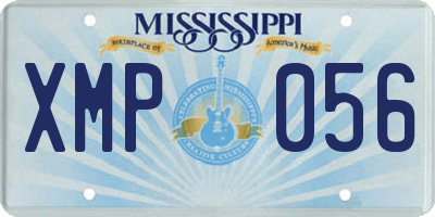 MS license plate XMP056