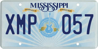 MS license plate XMP057