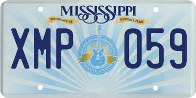 MS license plate XMP059