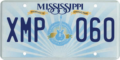 MS license plate XMP060