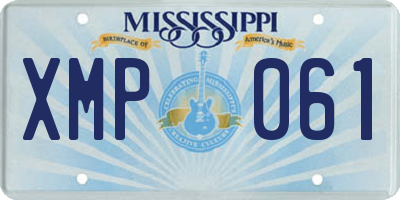 MS license plate XMP061
