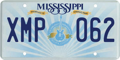 MS license plate XMP062