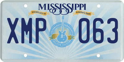 MS license plate XMP063