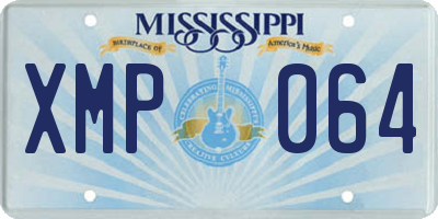 MS license plate XMP064