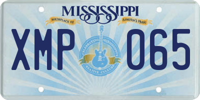 MS license plate XMP065