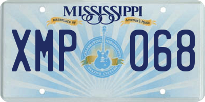 MS license plate XMP068