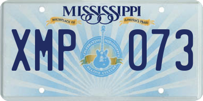 MS license plate XMP073