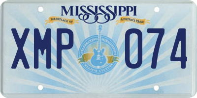 MS license plate XMP074