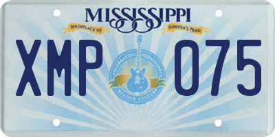 MS license plate XMP075