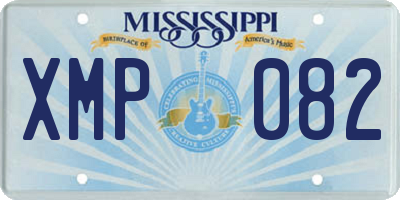 MS license plate XMP082