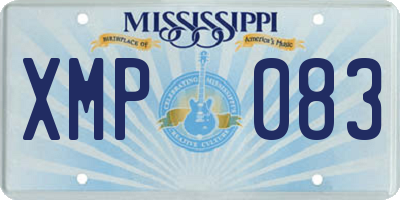 MS license plate XMP083