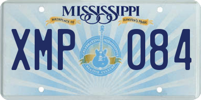 MS license plate XMP084