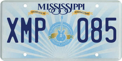 MS license plate XMP085