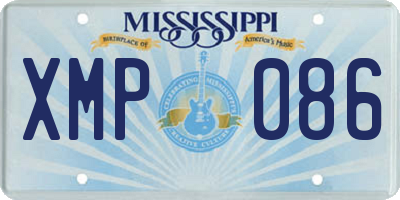MS license plate XMP086