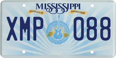MS license plate XMP088