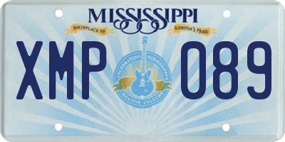 MS license plate XMP089