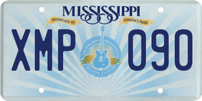 MS license plate XMP090