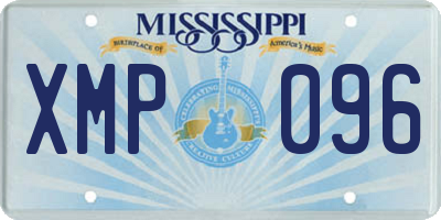 MS license plate XMP096