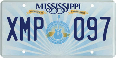 MS license plate XMP097