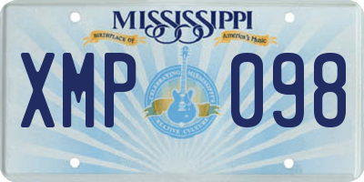 MS license plate XMP098