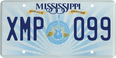 MS license plate XMP099