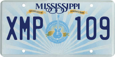 MS license plate XMP109