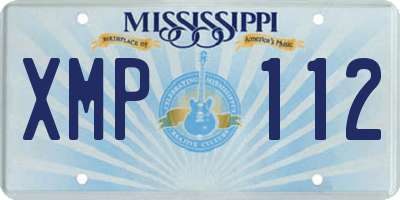 MS license plate XMP112