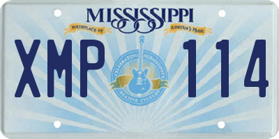 MS license plate XMP114