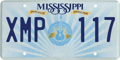 MS license plate XMP117