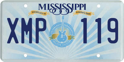 MS license plate XMP119