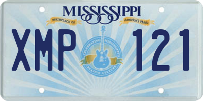 MS license plate XMP121