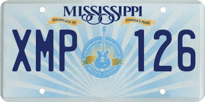 MS license plate XMP126