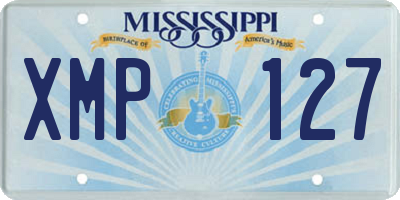 MS license plate XMP127