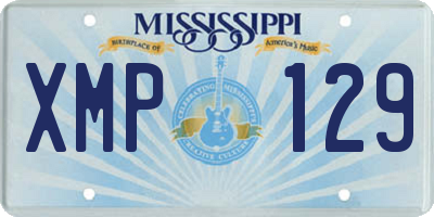 MS license plate XMP129