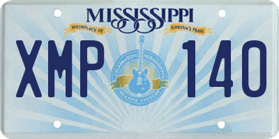 MS license plate XMP140