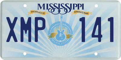 MS license plate XMP141