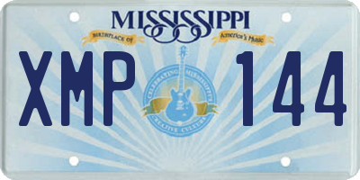 MS license plate XMP144