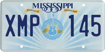 MS license plate XMP145