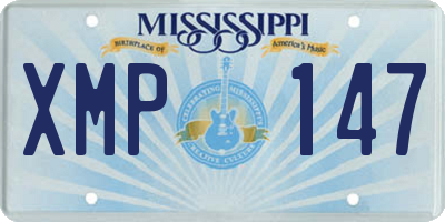 MS license plate XMP147