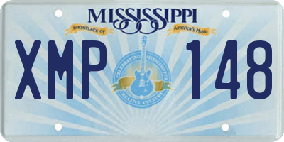 MS license plate XMP148