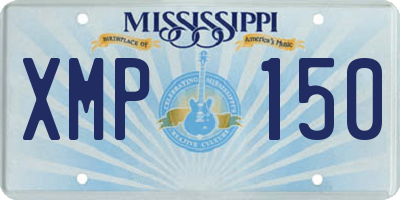 MS license plate XMP150